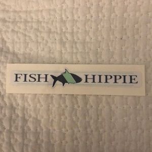 White fish hippie sticker